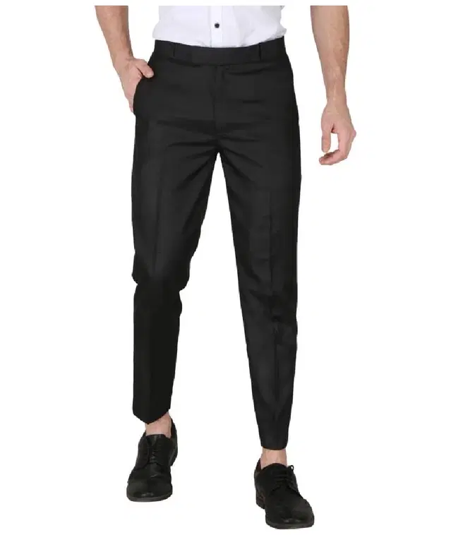 Viscose Rayon Trouser for Men (Black, 32)