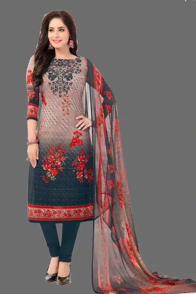 Unstitched Dress Material for Women & Girls (Blue)