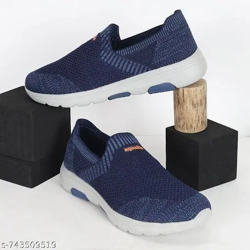 Aqualite Mesh Sports Shoes for Men (Navy Blue, 9)