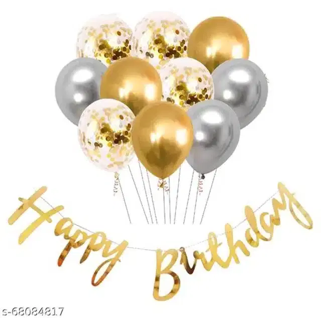 Birthday Party Decoration Kit, Multicolor, Set of 36