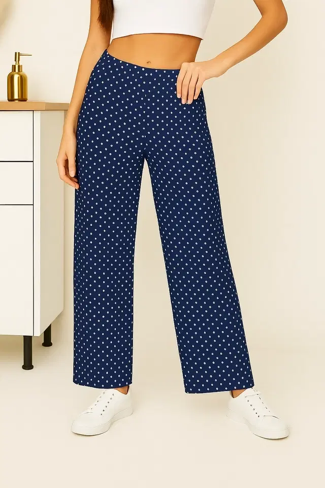 Women's Sleepwear All Over Print Pyjama, Blue (M)