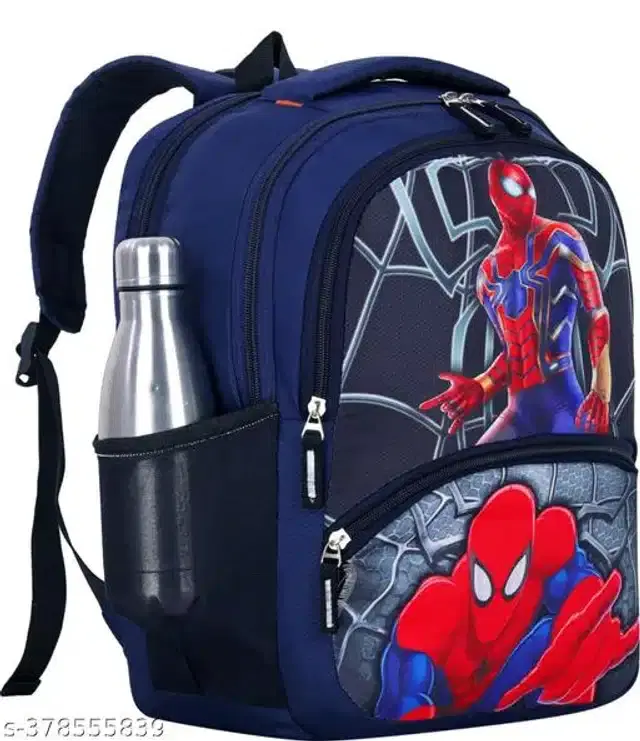 Plastic School Bag for Kids, Navy Blue, 25 L